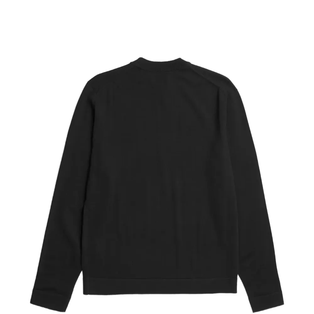 Джемпер с круглым вырезом из технической мериносовой шерсти креп