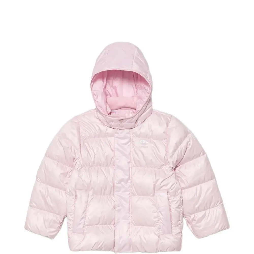 Стёганная куртка с капюшоном и логотипом