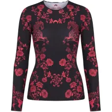 Длиннорукая футболка с принтом лошадей