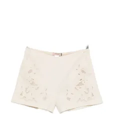Шорты с цветочной вышивкой Шорты с цветочной вышивкой