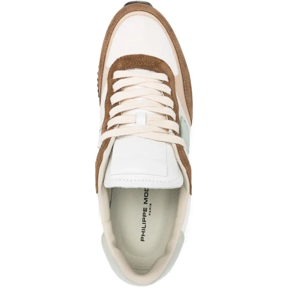 Кроссовки из замши с панелями