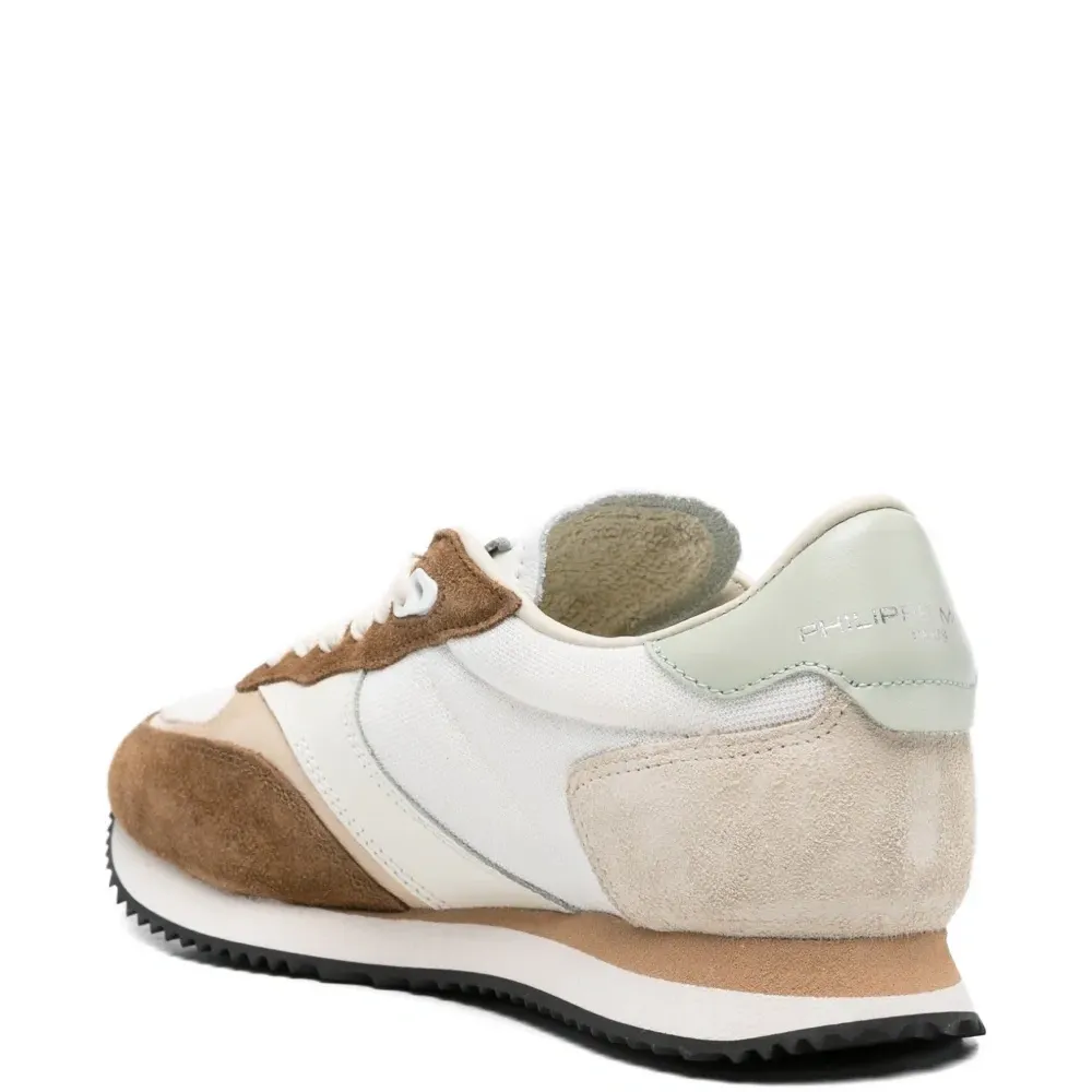 Кроссовки из замши с панелями