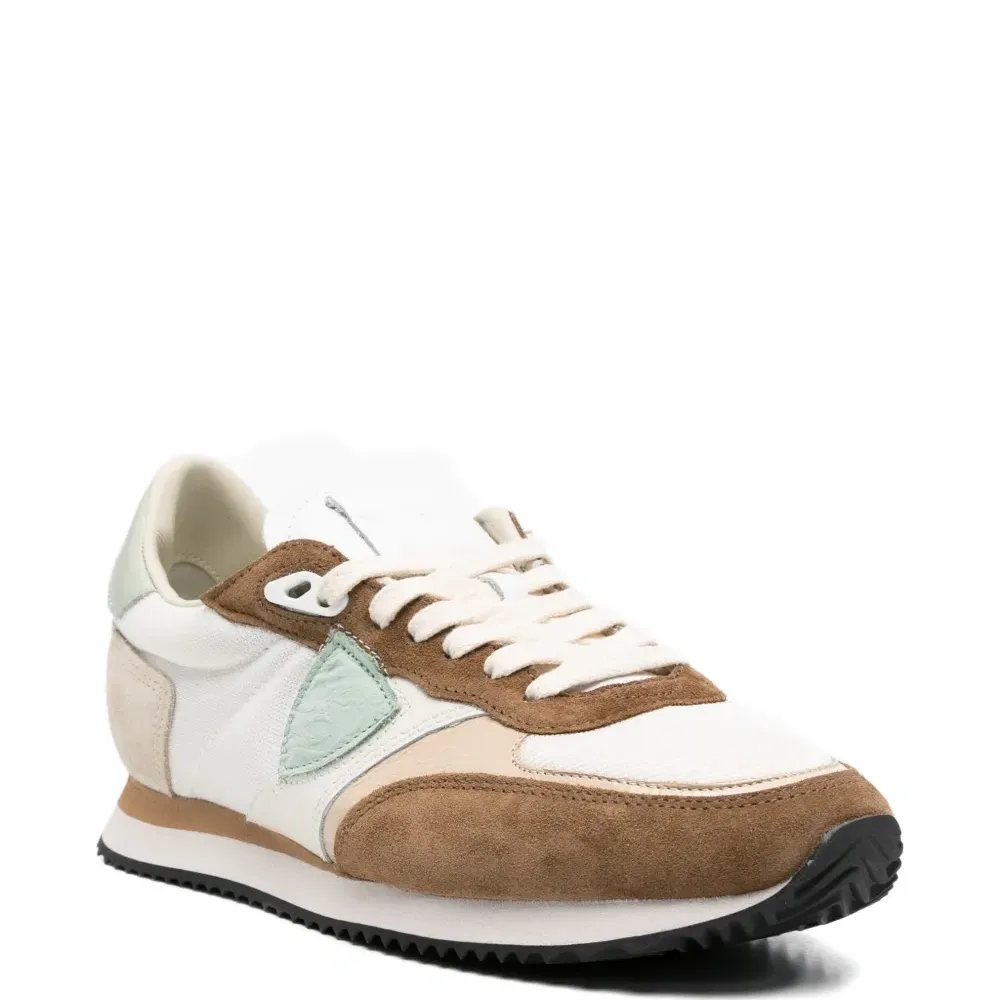 Кроссовки из замши с панелями