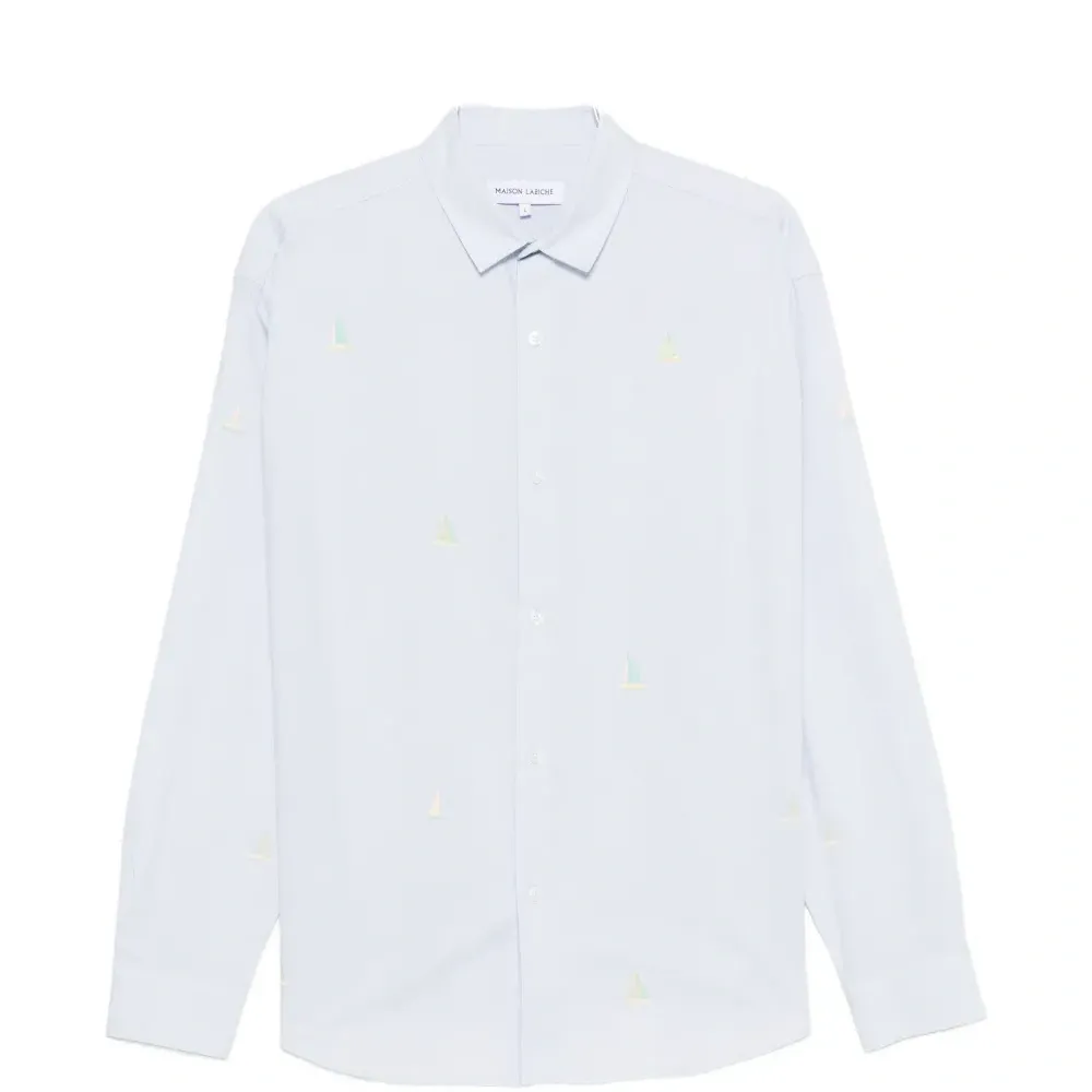 Рубашка Breteuil с вышивкой в виде парусника