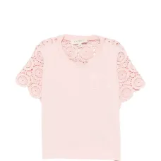 Топ с вязаной аппликацией