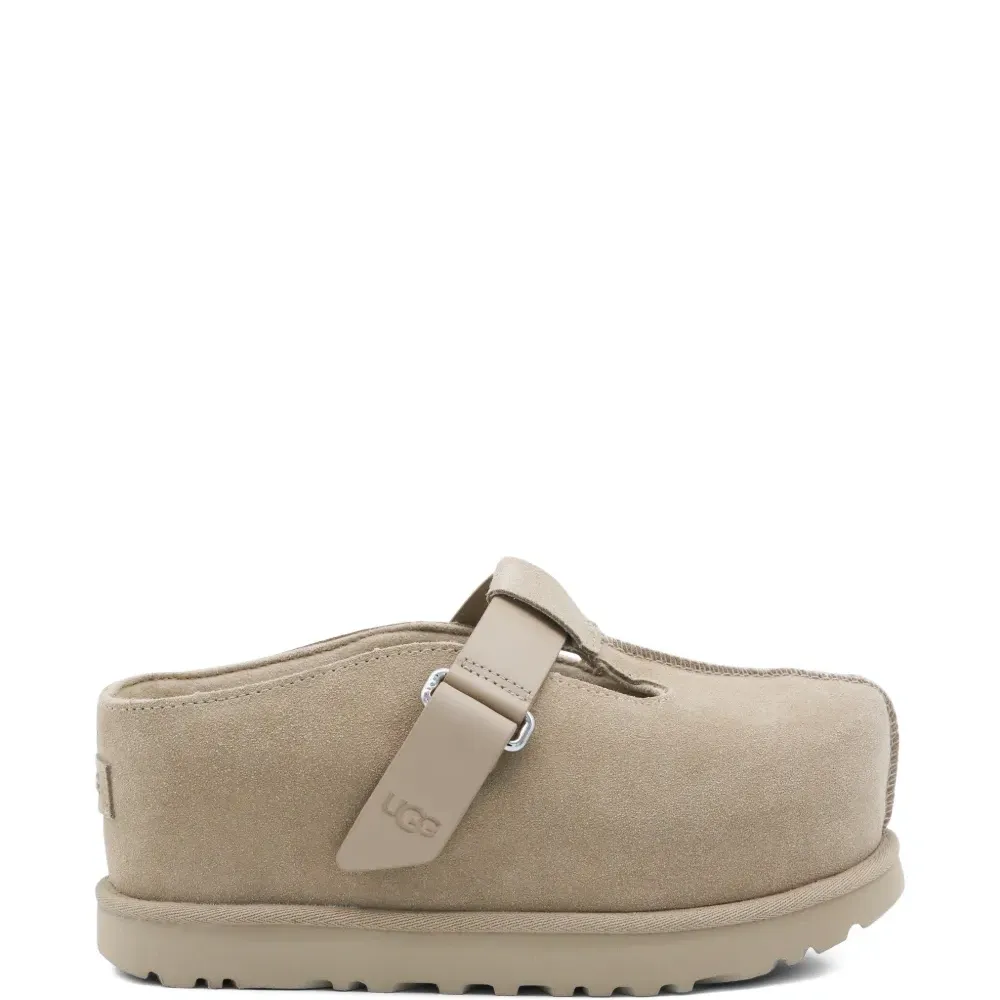 Мюли из кожи с ремешком