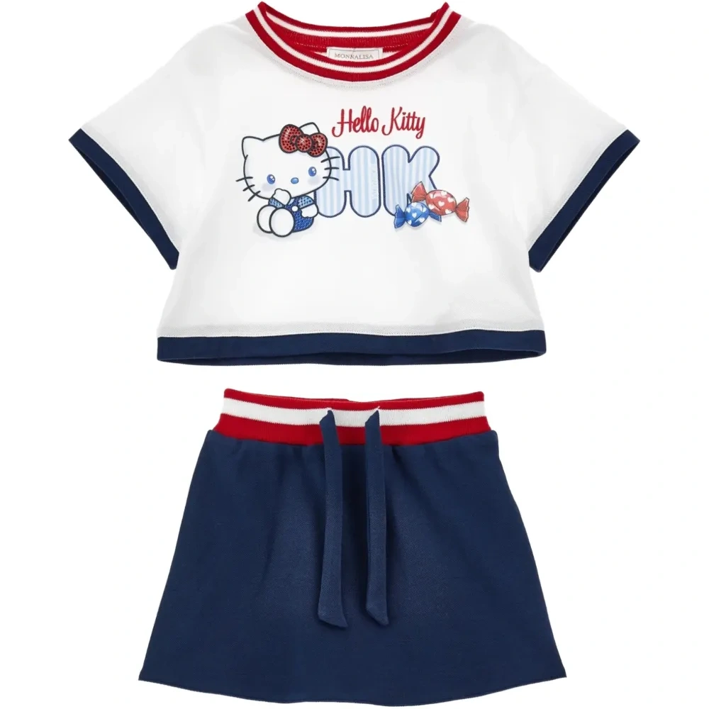 Комплект с юбкой и графическим принтом