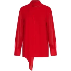 Топ с длинными рукавами и завязкой на шее