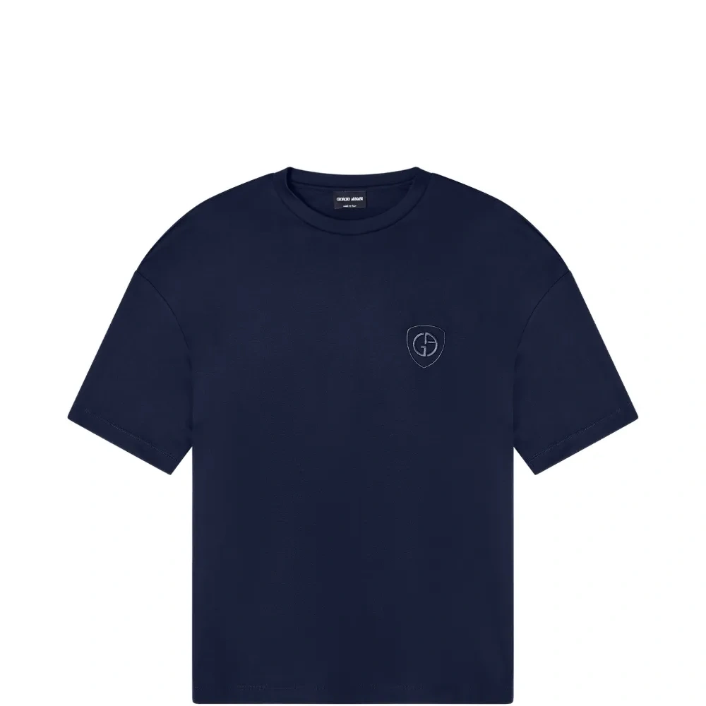 Футболка с круглым вырезом и короткими рукавами