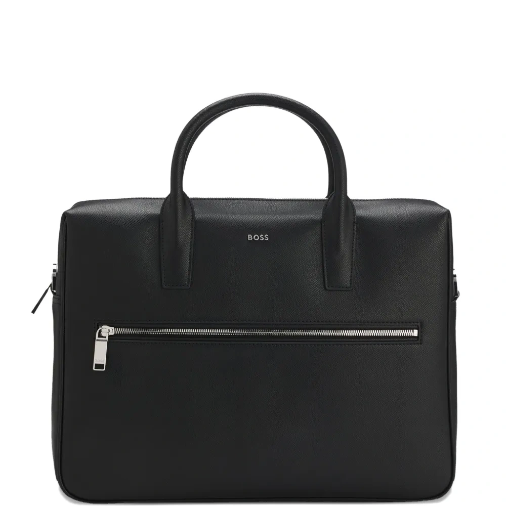 Кожаная сумка для ноутбука на молнии