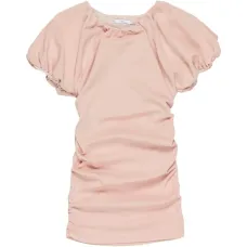 Платье с пышными рукавами и сборками