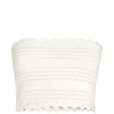 Трикотажный топ-бандо с фестонами