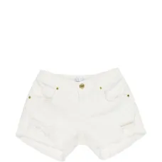 Джинсовые шорты с эффектом потертости