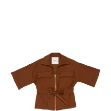 Куртка с молнией и завязками-стяжками