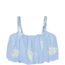 Топ с вышитыми бретелями