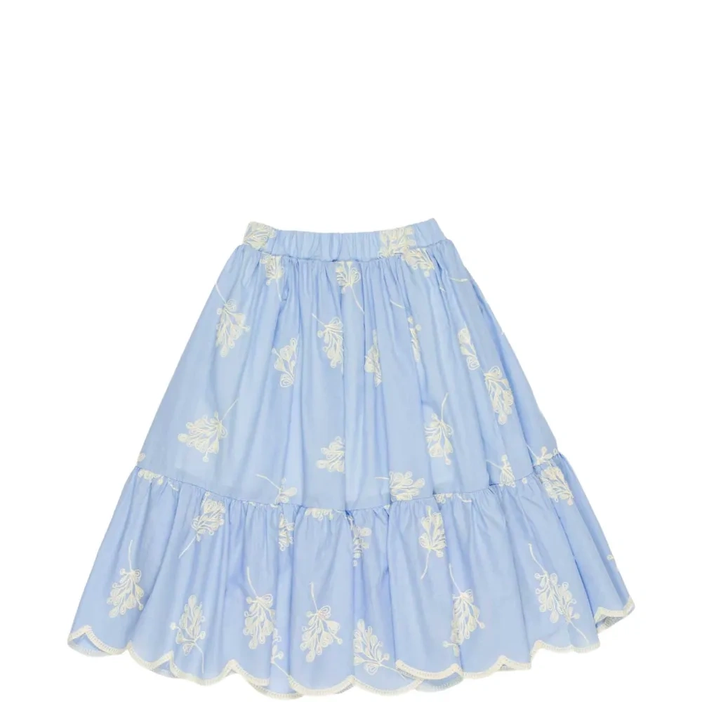 Юбка с рюшами и цветочным принтом