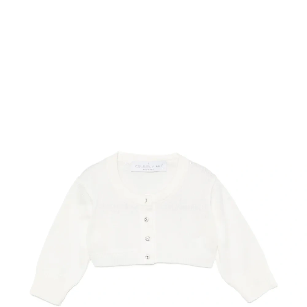 Топ с пуговицами, украшенными стразами