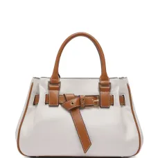 Маленькая двухцветная сумка-тоут с пряжкой