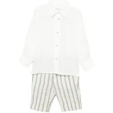 Комплект из рубашки и шорт с полосатым узором Комплект из рубашки и шорт с полосатым узором
