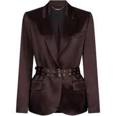 Пиджак с поясом и люверсами
