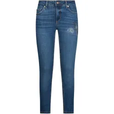 Джинсы, украшенные стразами