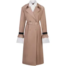 Двубортный тренч с поясом Двубортный тренч с поясом