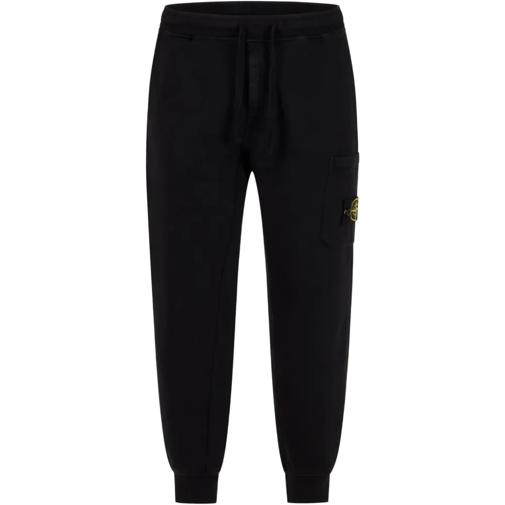 Спортивные брюки с нашивкой-логотипом и кулиской