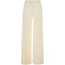 Брюки натурального оттенка свободного кроя