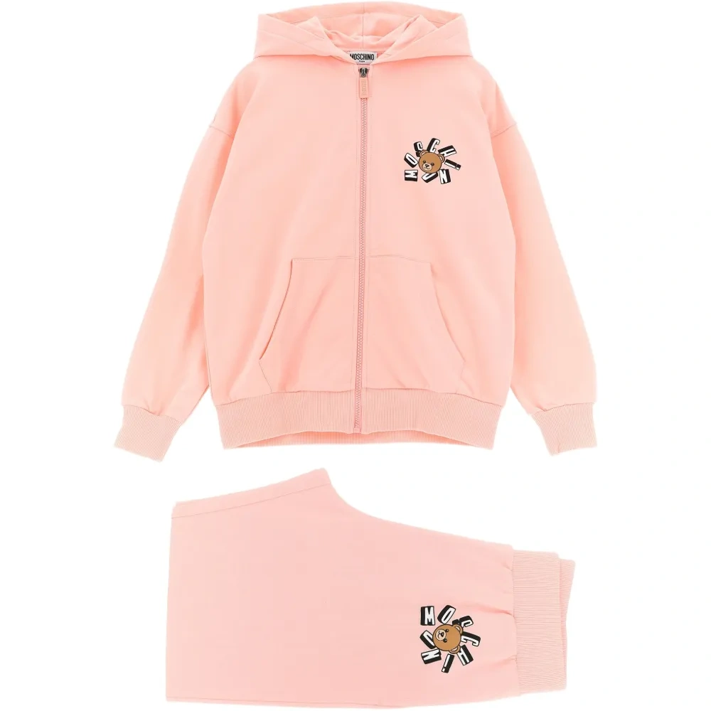 Трикотажный спортивный костюм с принтом и молнией