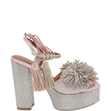 Босоножки с кисточками из страз