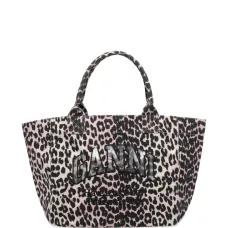 Сумка-тоут с леопардовым принтом и логотипом