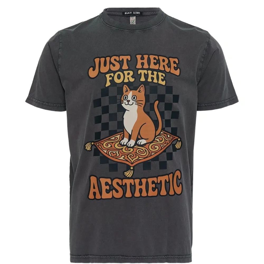 Футболка с графическим принтом "Just Here For The Aesthetic"