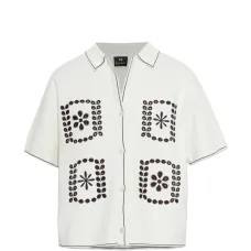 Рубашка с цветочной вышивкой Рубашка с цветочной вышивкой