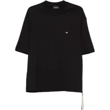 Футболка с логотипом и V-образным вырезом