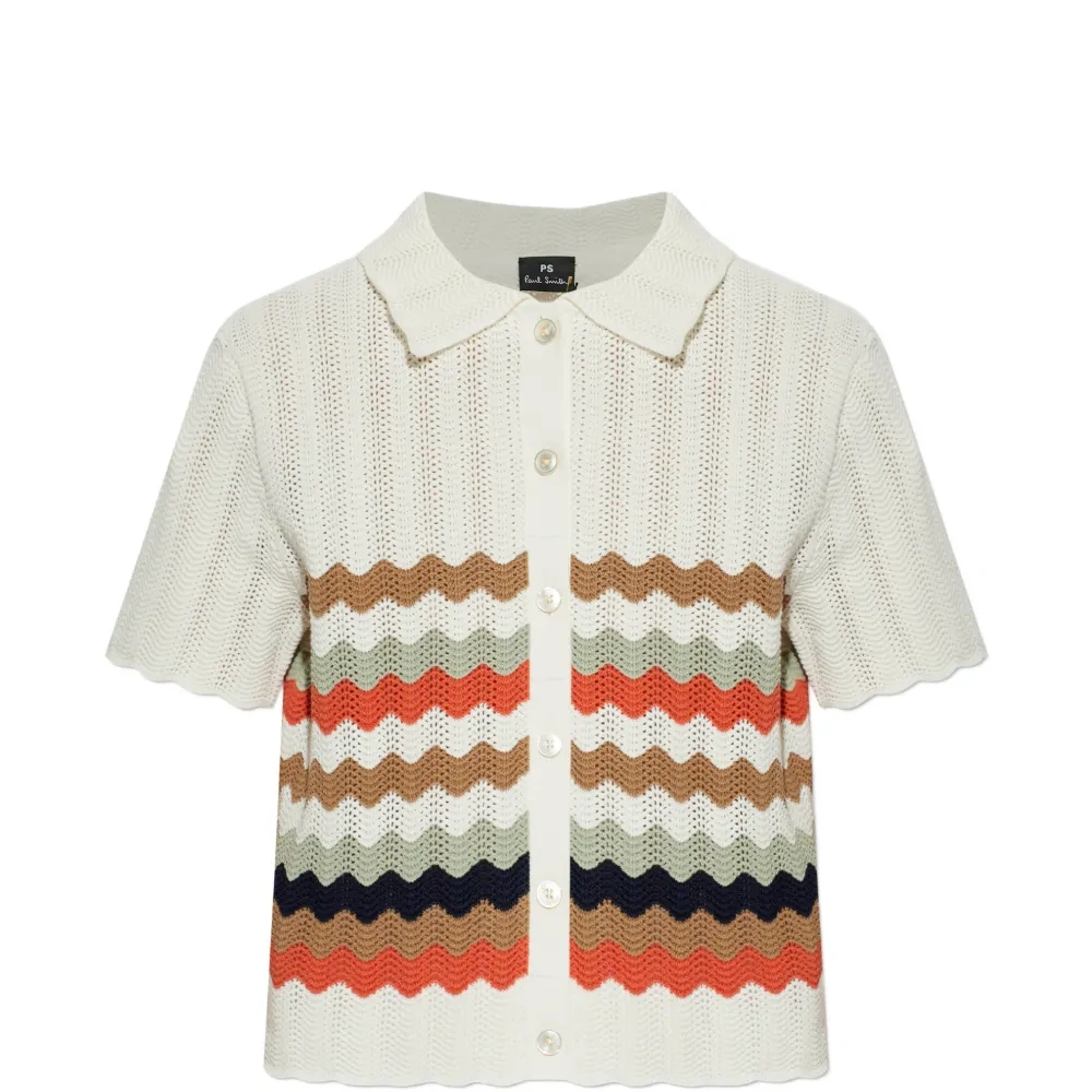 Рубашка вязаная крючком с зигзагообразным узором