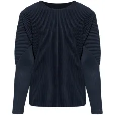 Плиссированная футболка с длинными рукавами