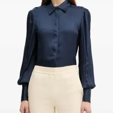 Рубашка с объемными рукавами