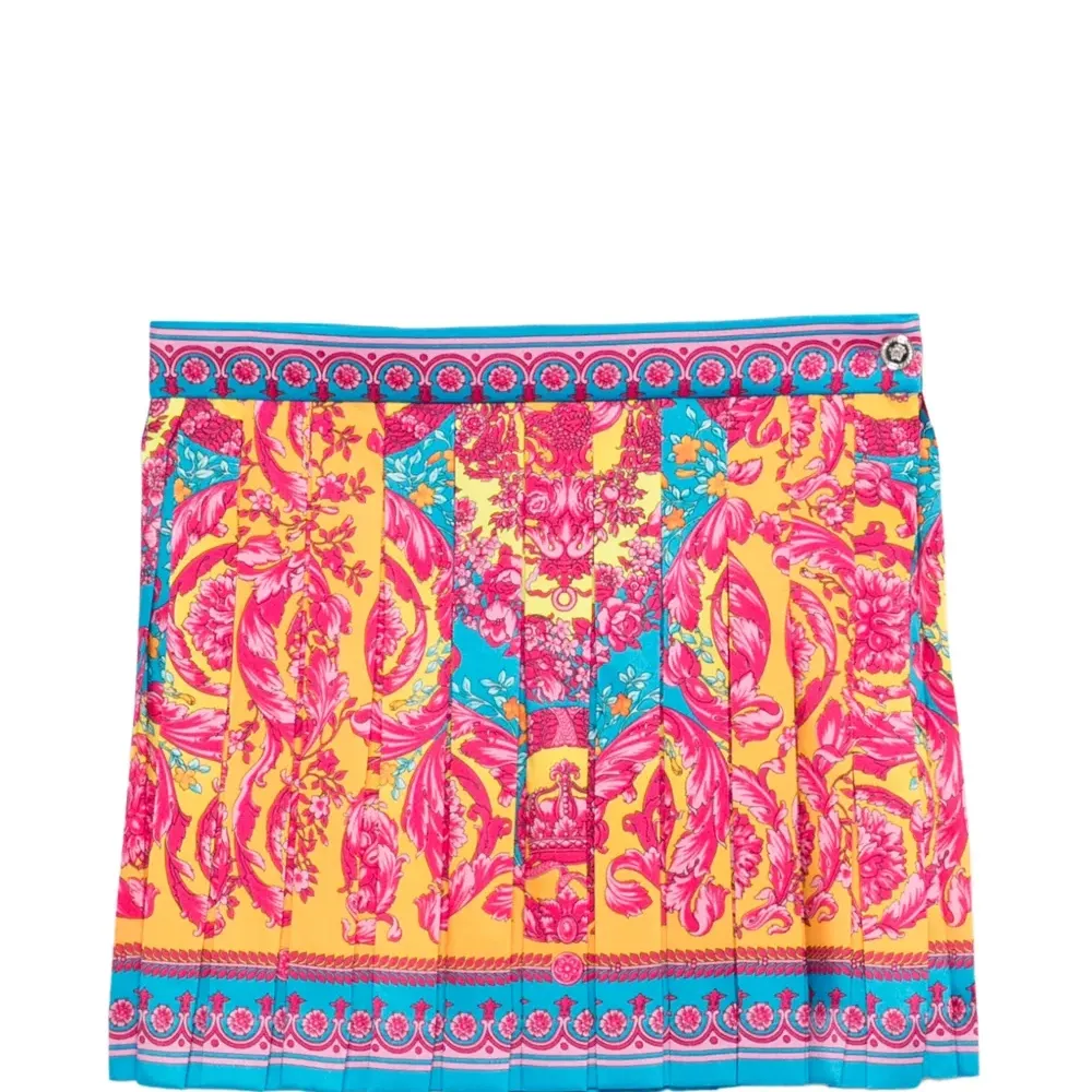 Плиссированная юбка с цветочным принтом