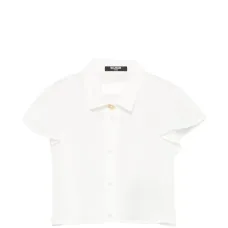 Рубашка с оборками и пуговицами