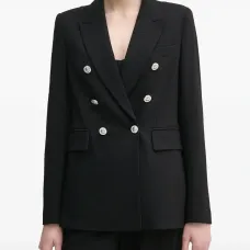 Двубортный пиджак на пуговицах Двубортный пиджак на пуговицах