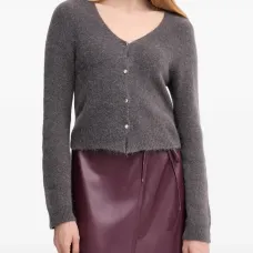 Кардиган на пуговицах с V-образным вырезом