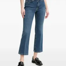 Синие укороченные джинсы