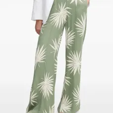 Широкие брюки с цветочным принтом