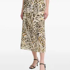 Миди-юбка с анималистичным принтом