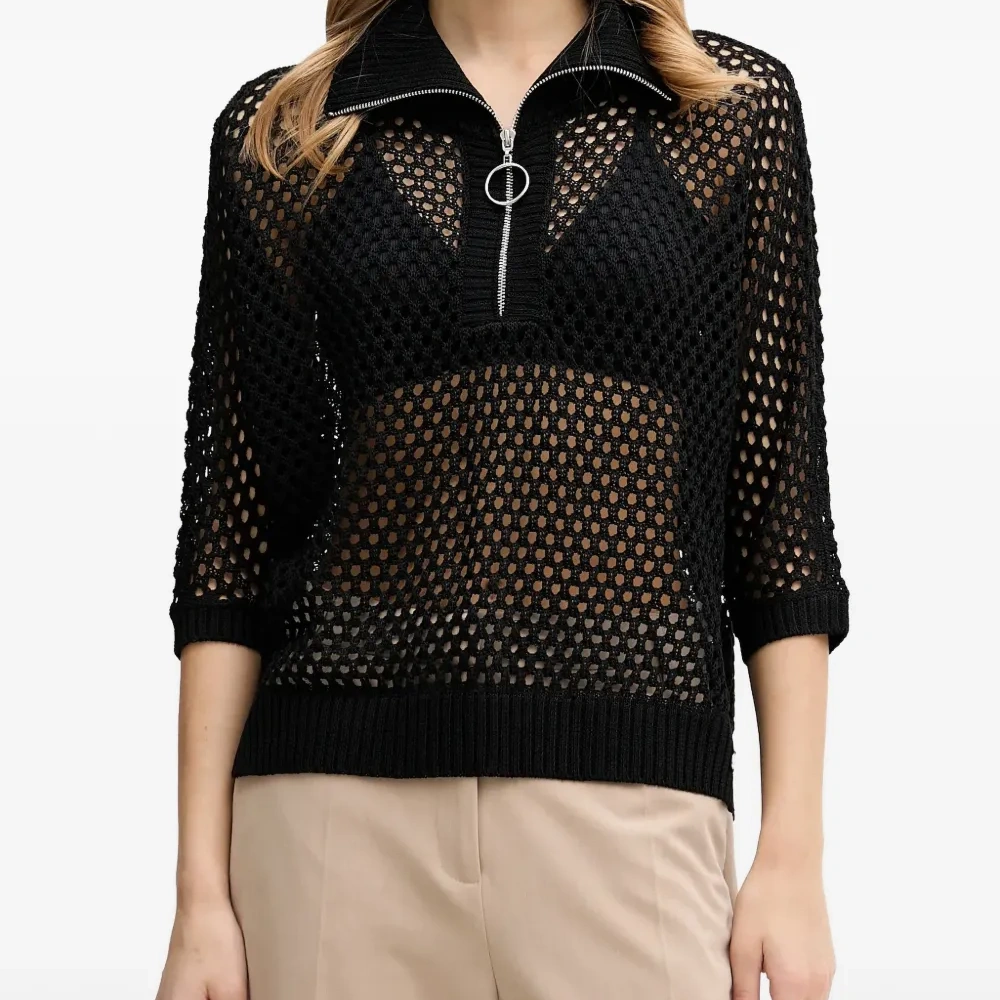 Свитер с полумолнией