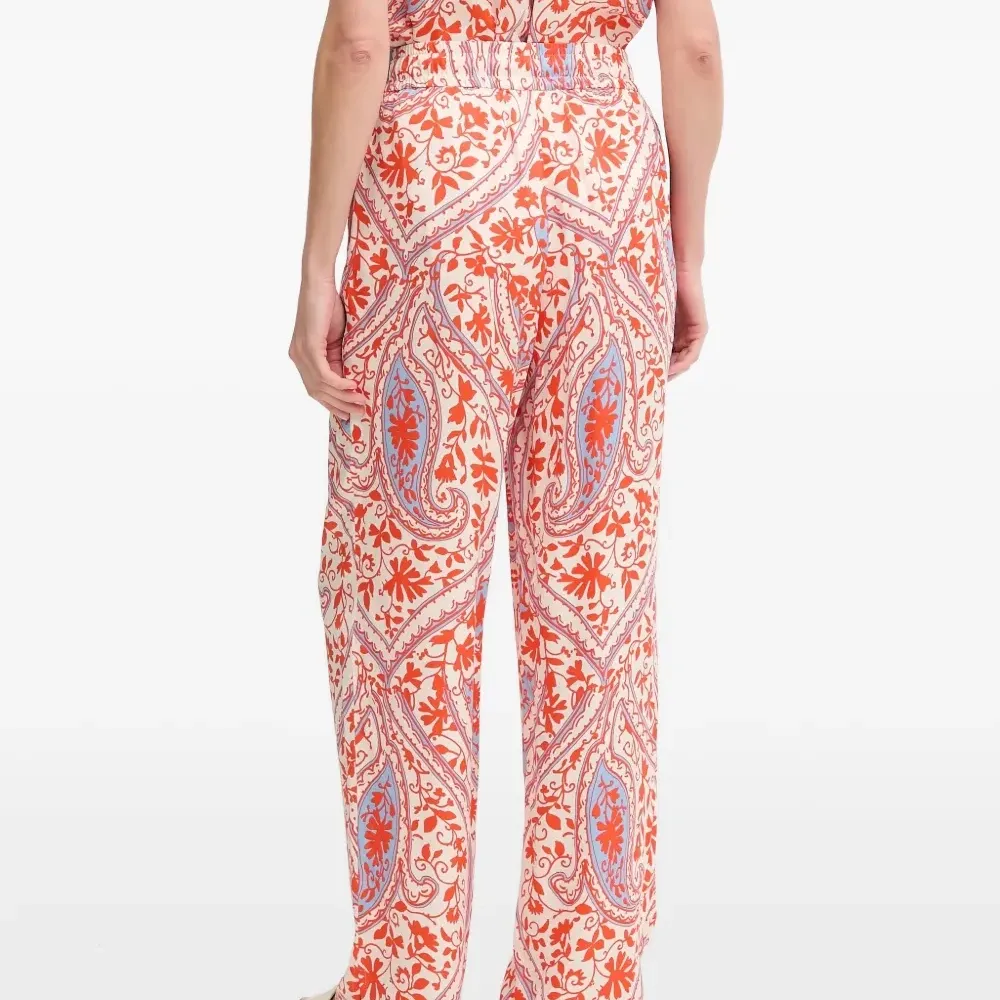 Брюки на завязках с цветочным принтом