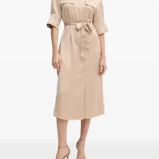 Платье миди с поясом