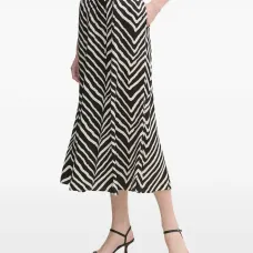 Миди-юбка с зебровым принтом