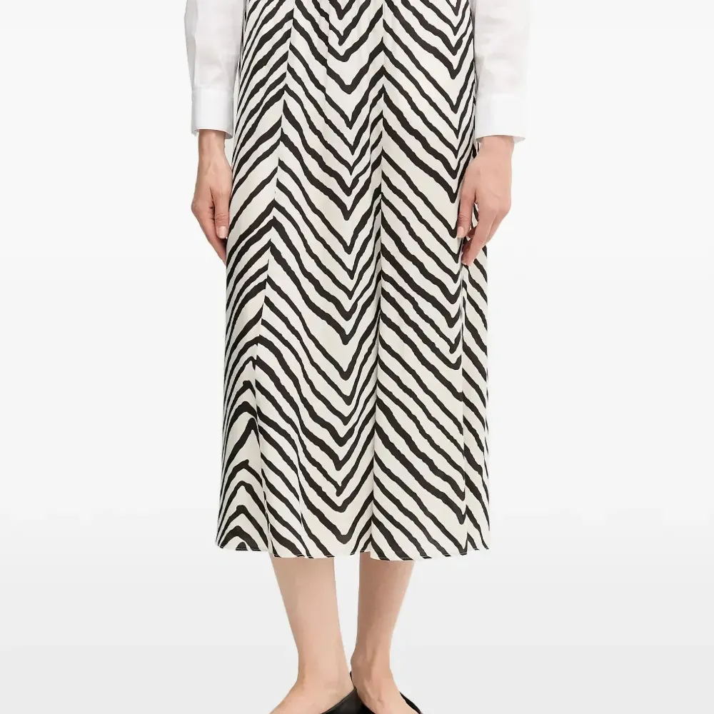 Юбка миди с зигзагообразным узором