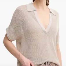 Футболка с V-образным вырезом из сетки Футболка с V-образным вырезом из сетки